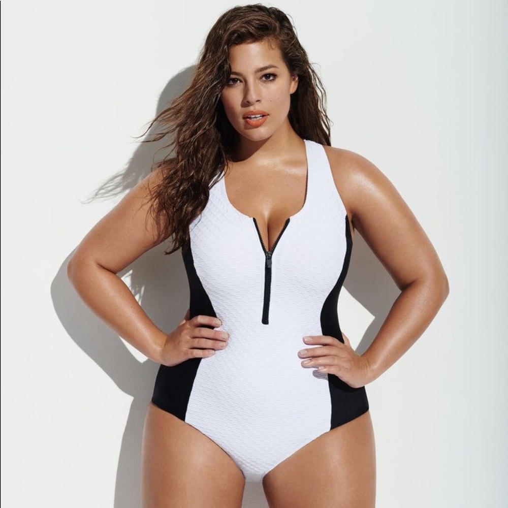 Forever 21+ Black & White one piece swimsuit